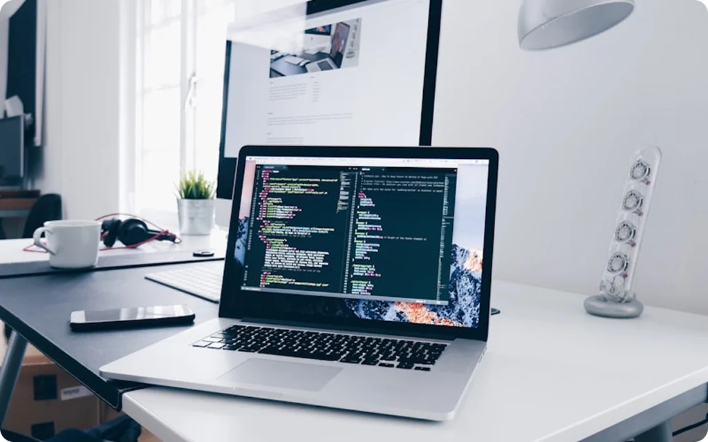 Research intelligence platform on laptop